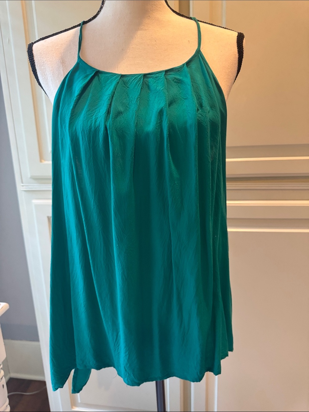 Old Navy Teal Sleeveless Pleated Camisole